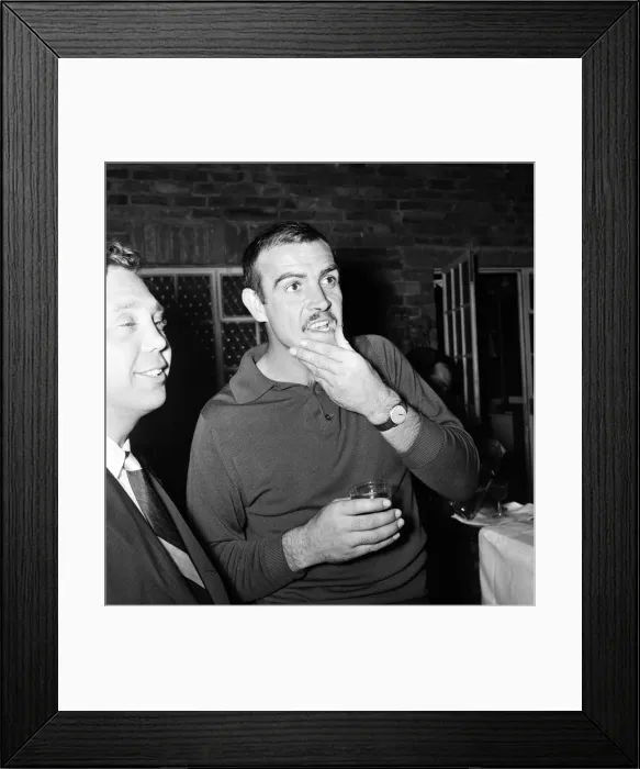 Framed Print : James Bond star Sean Connery holds a press conference at Les Ambassadeurs Club Framed Print : James Bond star Sean Connery holds a press conference at Les Ambassadeurs Club