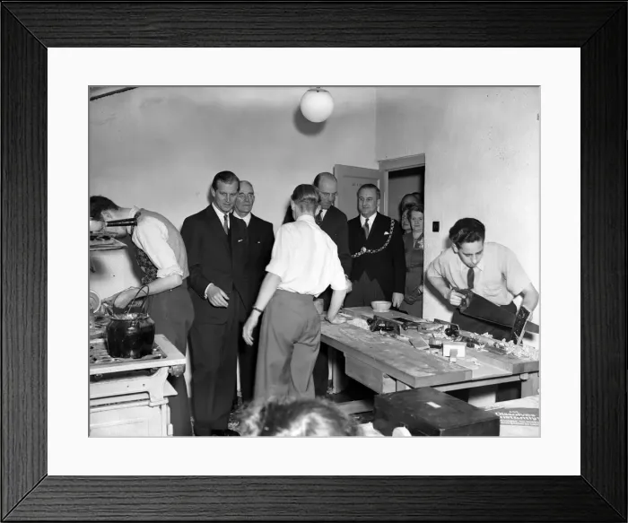 Framed Print : Prince Philip, Duke of Edinburgh at Hillfields, Bristol Framed Print : Prince Philip, Duke of Edinburgh at Hillfields, Bristol