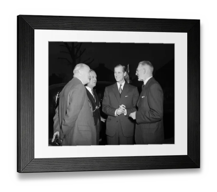 Framed Print : Prince Philip, Duke of Edinburgh at Hillfields, Bristol. 6th November 1953