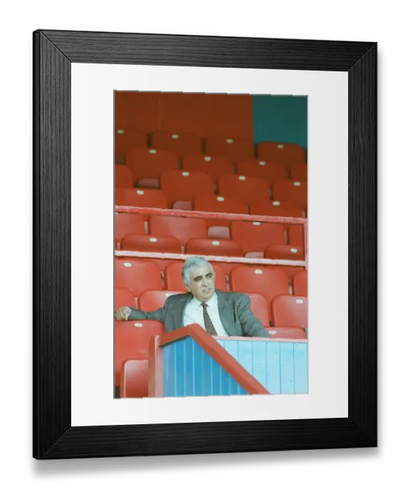 Framed Print : Sam Hammam, chairman of Wimbledon Football Club. Sam is in the stands for Framed Print : Sam Hammam, chairman of Wimbledon Football Club. Sam is in the stands for