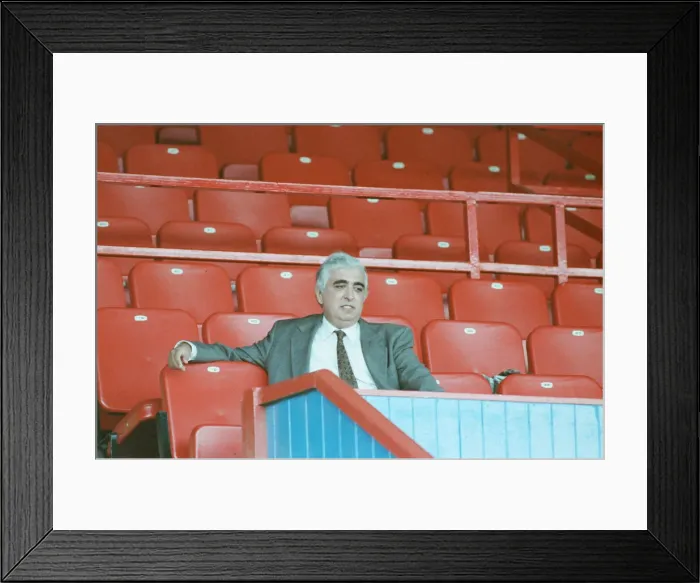 Framed Print : Sam Hammam, chairman of Wimbledon Football Club. Sam is in the stands for Framed Print : Sam Hammam, chairman of Wimbledon Football Club. Sam is in the stands for