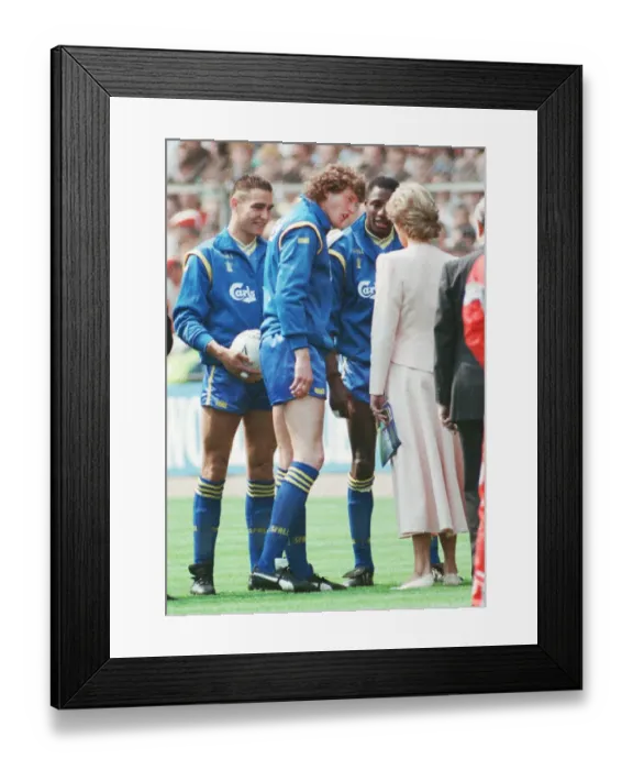Framed Print : Liverpool verses Wimbledon. FA Cup final at Wembley Stadium Framed Print : Liverpool verses Wimbledon. FA Cup final at Wembley Stadium