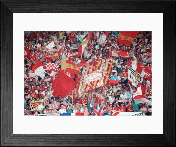 Framed Print : Liverpool verses Wimbledon. FA Cup final at Wembley Stadium