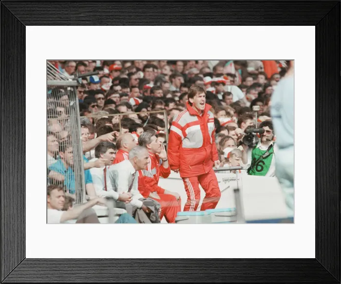Framed Print : Liverpool verses Wimbledon. FA Cup final at Wembley Stadium Framed Print : Liverpool verses Wimbledon. FA Cup final at Wembley Stadium