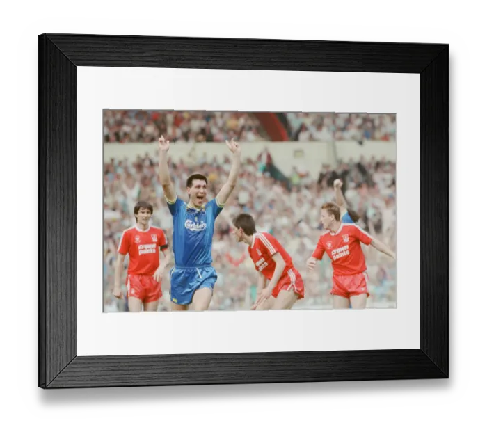 Framed Print : Liverpool verses Wimbledon. FA Cup final at Wembley Stadium Framed Print : Liverpool verses Wimbledon. FA Cup final at Wembley Stadium