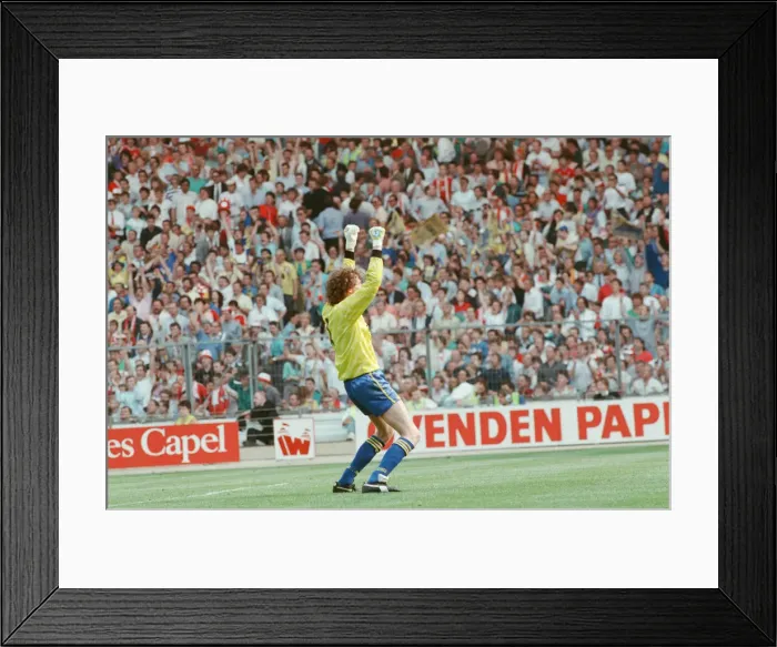 Framed Print : Liverpool verses Wimbledon. FA Cup final at Wembley Stadium Framed Print : Liverpool verses Wimbledon. FA Cup final at Wembley Stadium