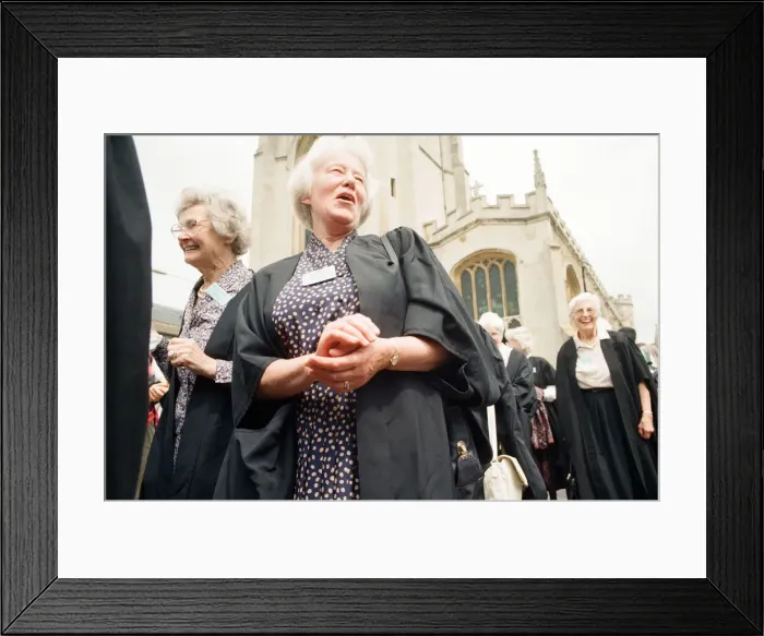 Framed Print : A ceremony to mark the 50th anniversary of the introduction of degrees for women