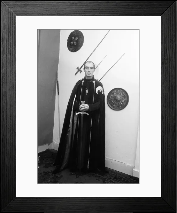 Framed Print : Alex Sanders King of the Witches at his basement flat in Notting Hill, London Framed Print : Alex Sanders King of the Witches at his basement flat in Notting Hill, London