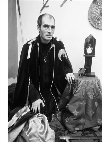 Alex Sanders King of the Witches at his basement flat in Notting Hill, London