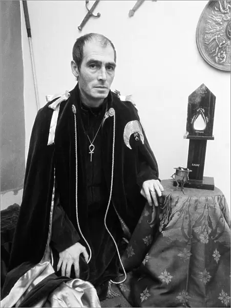 Alex Sanders King of the Witches at his basement flat in Notting Hill, London