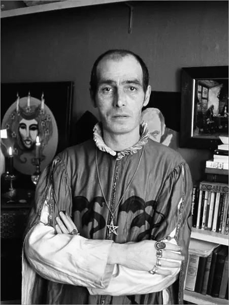 King of the Witches, Alex Sanders at his home in Notting Hill, London