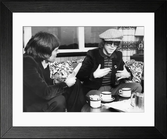 Framed Print : Elton John, singer and songwriter pictured during his interview for John Gibson Framed Print : Elton John, singer and songwriter pictured during his interview for John Gibson