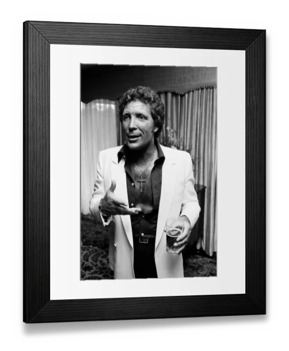 Framed Print : Tom Jones at his London hotel. 3rd September 1983