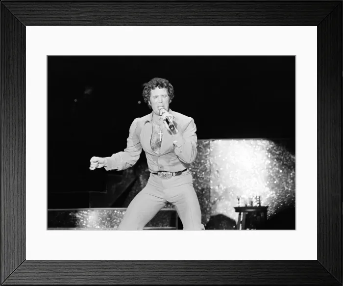 Framed Print : Tom Jones in concert in America. April 1983 Framed Print : Tom Jones in concert in America. April 1983