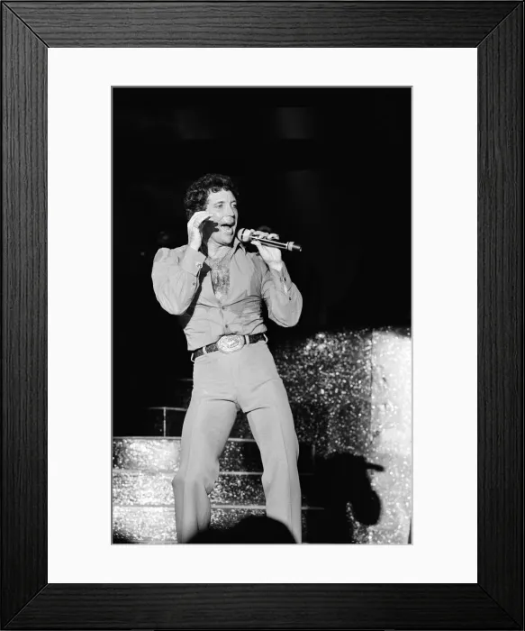 Framed Print : Tom Jones in concert in America. April 1983 Framed Print : Tom Jones in concert in America. April 1983