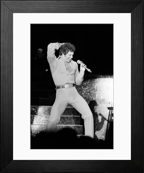 Framed Print : Tom Jones in concert in America. April 1983 Framed Print : Tom Jones in concert in America. April 1983