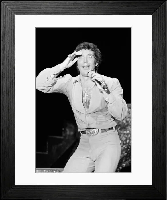 Framed Print : Tom Jones in concert in America. April 1983 Framed Print : Tom Jones in concert in America. April 1983
