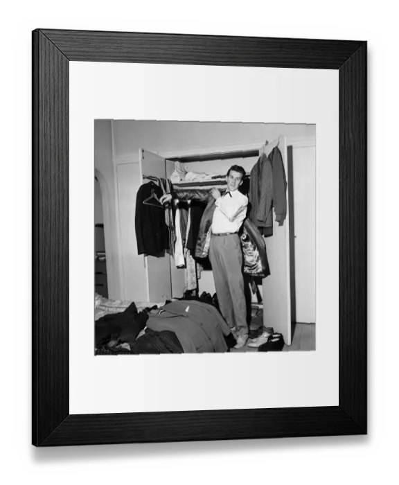 Framed Print : Rock and roll singer Vince Eager shows off his fabulous wardrobe. 5th April 1959 Framed Print : Rock and roll singer Vince Eager shows off his fabulous wardrobe. 5th April 1959