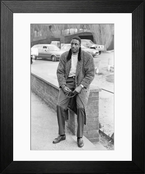 Framed Print : John Fashanu, pictured at training, as Wimbledon prepare for the 1988 FA Cup Framed Print : John Fashanu, pictured at training, as Wimbledon prepare for the 1988 FA Cup