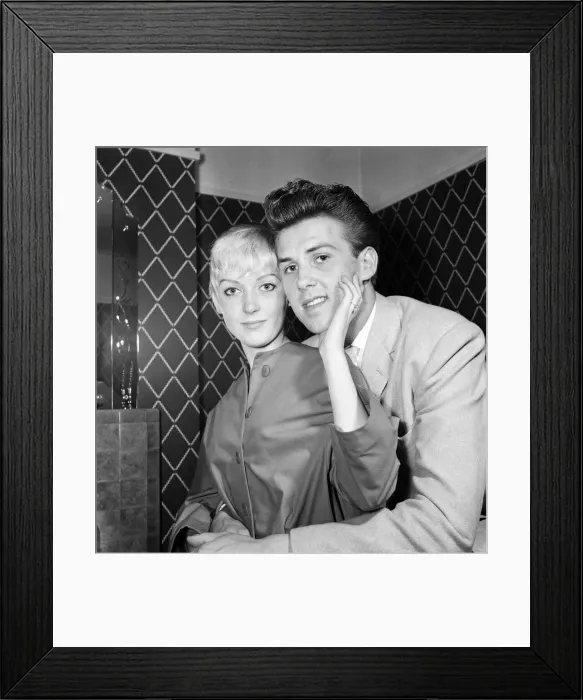 Framed Print : Rock and roll singer Vince Eager with his fiance Hazel Kendal, 20 Framed Print : Rock and roll singer Vince Eager with his fiance Hazel Kendal, 20