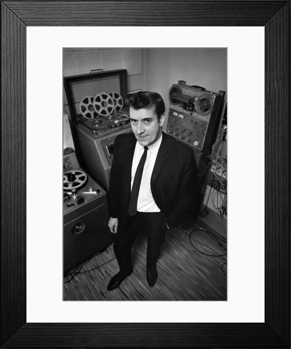 Framed Print : Record producer Joe Meek in his bedroom studios. 14th October 1964 Framed Print : Record producer Joe Meek in his bedroom studios. 14th October 1964