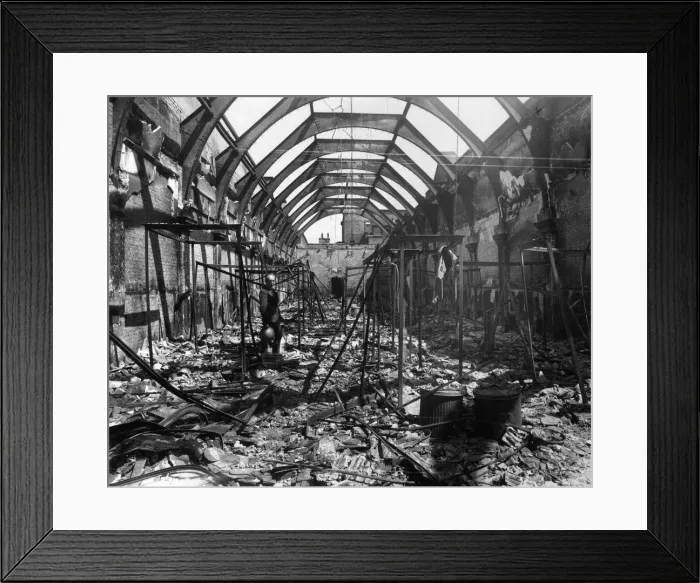 Framed Print : Ruins of Liverpool Museum following air raid on May 3rd 1941 Framed Print : Ruins of Liverpool Museum following air raid on May 3rd 1941
