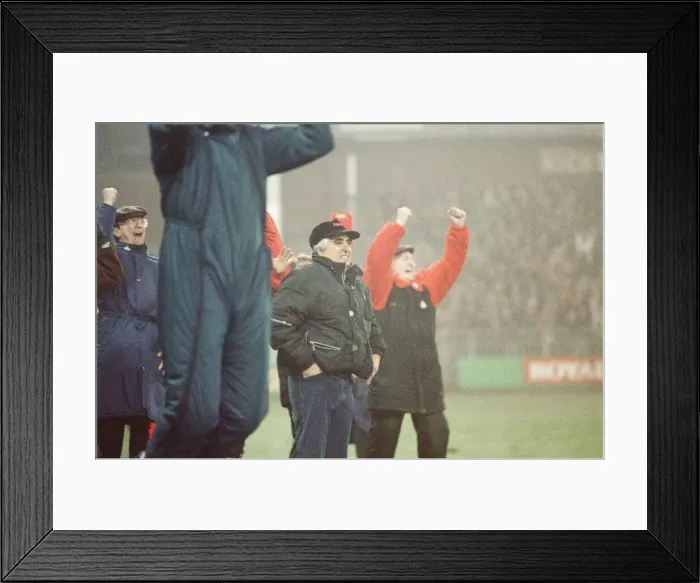 Framed Print : Wimbledon verses Aston Villa. FA Cup 4th Round replay at Selhurst Park