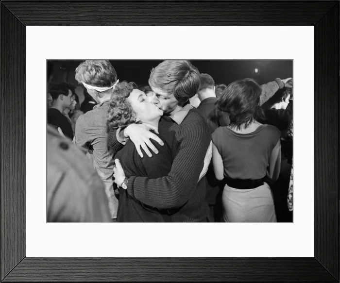 Framed Print : A Beatnik party at Hampstead. August 1960