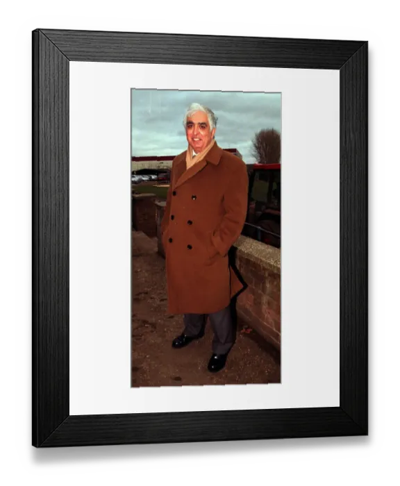 Framed Print : Sam Hammam, director of Wimbledon Football Club. Pictured at a training session
