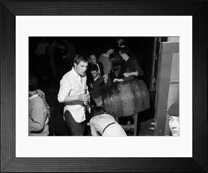 Framed Print : A Beatnik party at Hampstead. August 1960
