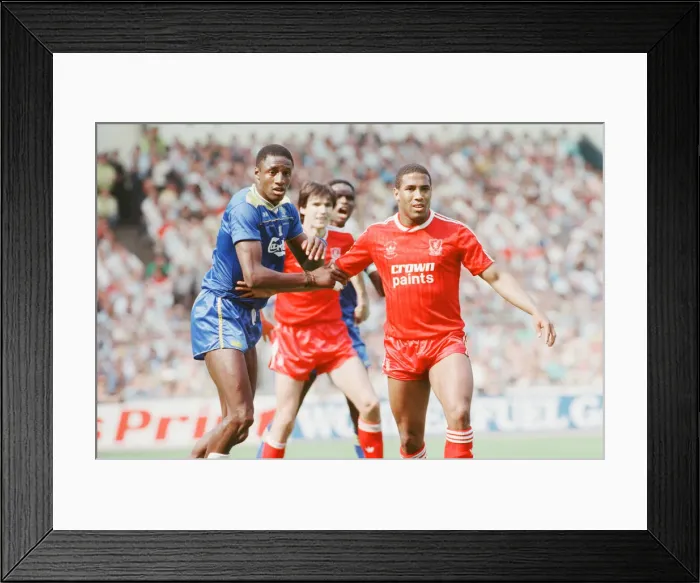 Framed Print : Liverpool verses Wimbledon. FA Cup final at Wembley Stadium
