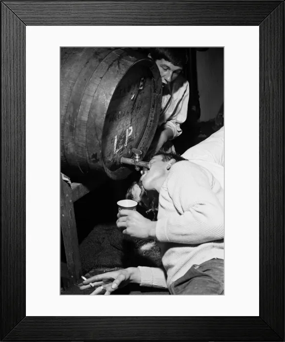 Framed Print : A Beatnik party at Hampstead. August 1960