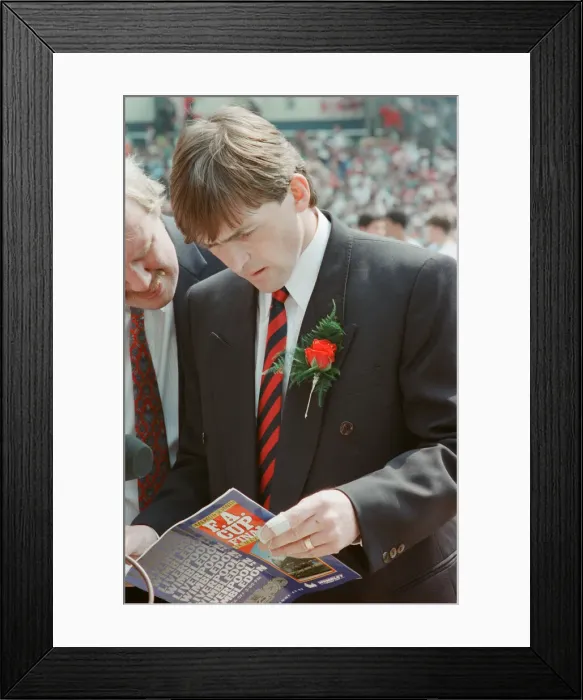 Framed Print : Liverpool verses Wimbledon. FA Cup final at Wembley Stadium Framed Print : Liverpool verses Wimbledon. FA Cup final at Wembley Stadium