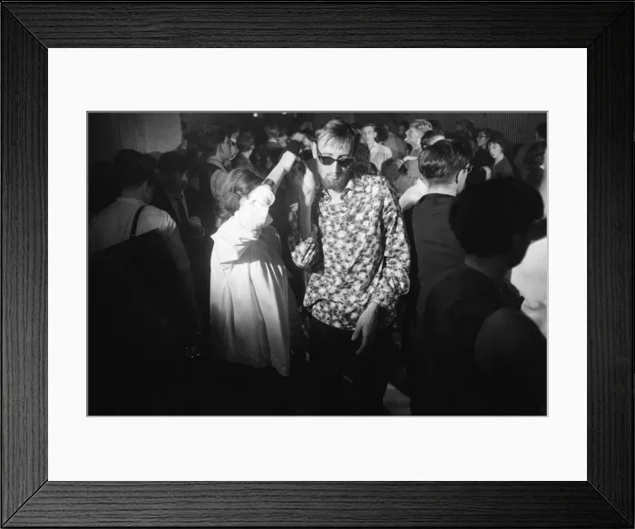 Framed Print : A Beatnik party at Hampstead. August 1960