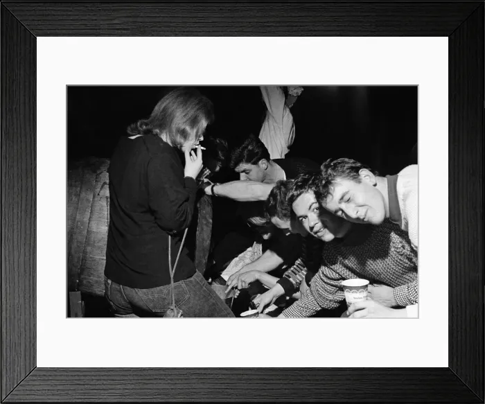 Framed Print : A Beatnik party at Hampstead. August 1960 Framed Print : A Beatnik party at Hampstead. August 1960