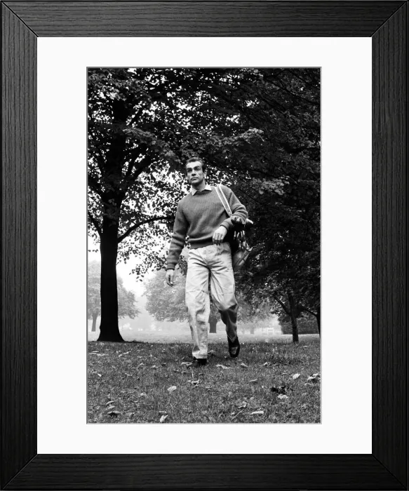 Framed Print : Sean Connery playing golf near new house in Acton. The house was once a Convent Framed Print : Sean Connery playing golf near new house in Acton. The house was once a Convent