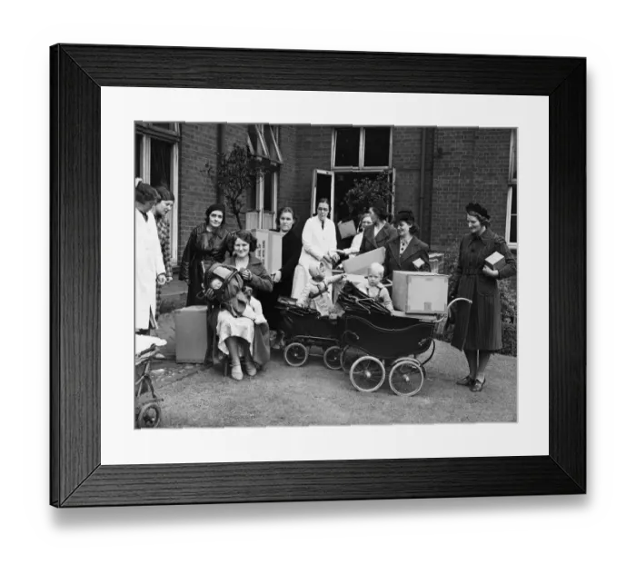 Framed Print : Some of the mothers who called at the Carnegie Institute, Hunters Road