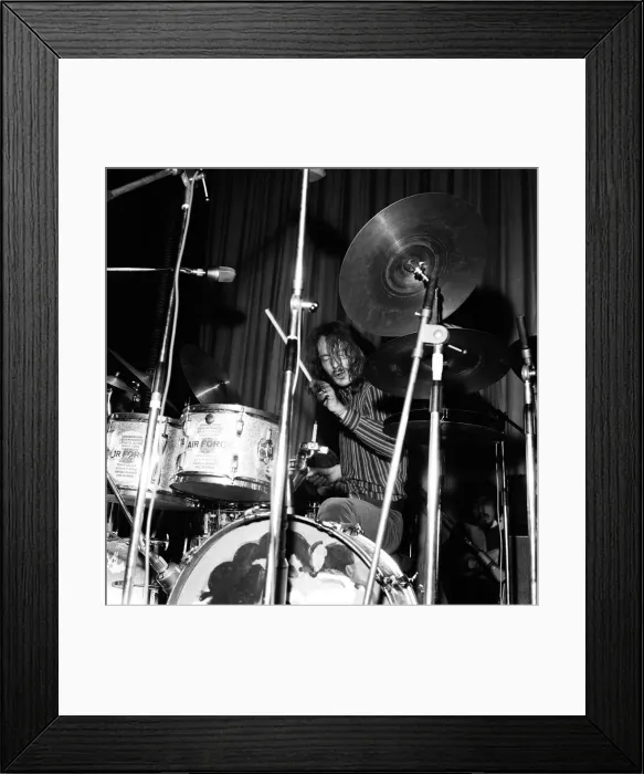 Framed Print : Beat drummer Ginger Baker in the fight for the worlds heavyweight drumming championship Framed Print : Beat drummer Ginger Baker in the fight for the worlds heavyweight drumming championship