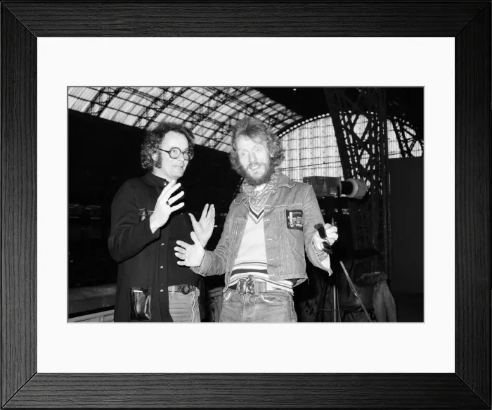 Framed Print : Ginger Baker (right), Drummer and founder of the rock band Cream, with Mel Bush Framed Print : Ginger Baker (right), Drummer and founder of the rock band Cream, with Mel Bush