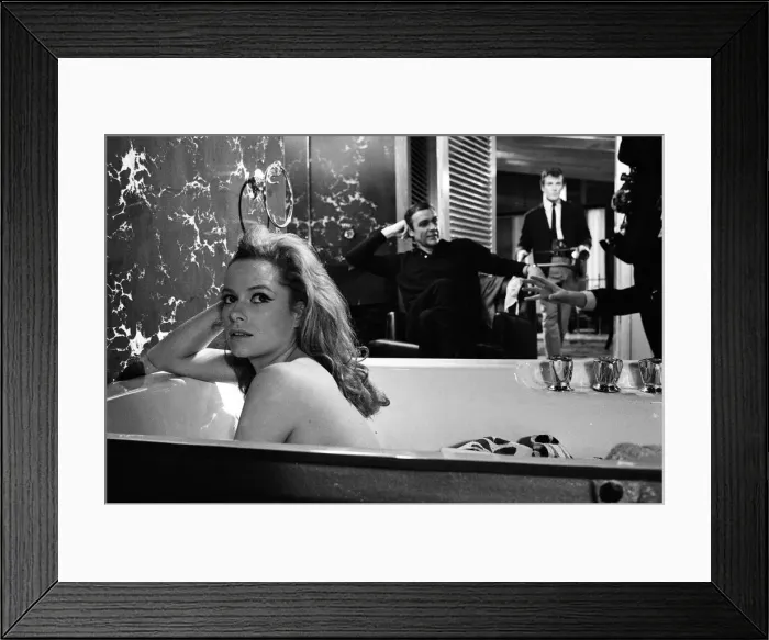 Framed Print : Sean Connery and Luciana Paluzzi filming Thunderball'at Pinewood Studios Framed Print : Sean Connery and Luciana Paluzzi filming Thunderball'at Pinewood Studios