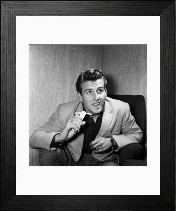 Framed Print : Rock and roll singer Vince Eager. 20th August 1959