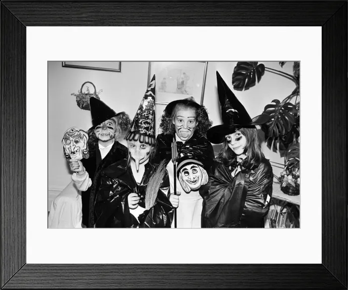 Framed Print : Children celebrating Halloween in Liverpool. L-R Amy Hicks, Cerys Lloyd Framed Print : Children celebrating Halloween in Liverpool. L-R Amy Hicks, Cerys Lloyd