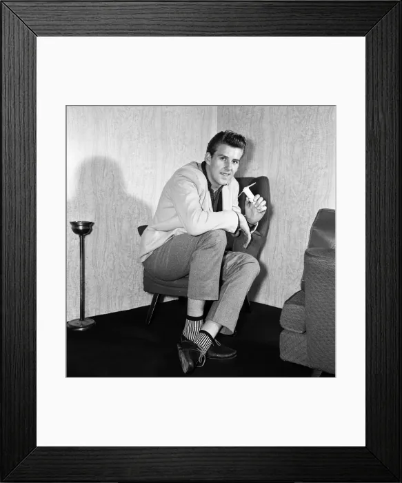 Framed Print : Rock and roll singer Vince Eager. 20th August 1959 Framed Print : Rock and roll singer Vince Eager. 20th August 1959