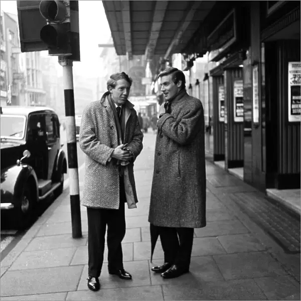 1960 mens fashion - Robert Stigwood and Stephen Komlosy. 14th December 1960
