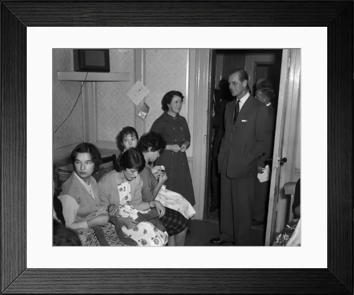 Framed Print : Prince Philip, Duke of Edinburgh at Eagle House Youth Club, Bristol. 29th October 1959