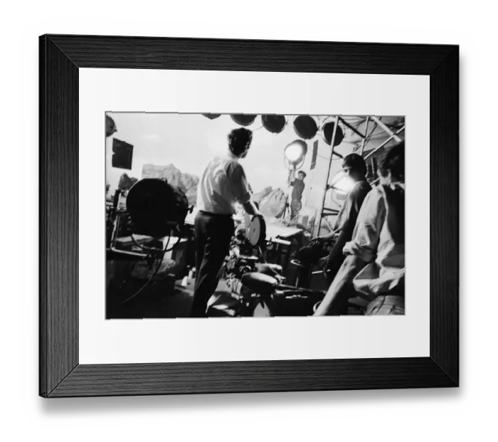 Framed Print : Thunderbird II takes off in Slough film studios during filming of the Thunderbirds series Framed Print : Thunderbird II takes off in Slough film studios during filming of the Thunderbirds series