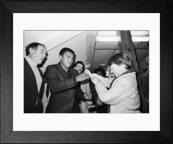 Framed Print : Muhammad Ali at Nuneaton. The boxing legend brought his own kind of magic to thrill Framed Print : Muhammad Ali at Nuneaton. The boxing legend brought his own kind of magic to thrill