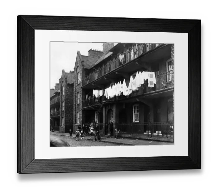 Framed Print : View at the rear of Gildarts Gardens, near Eldon Grove, Liverpool, Merseyside