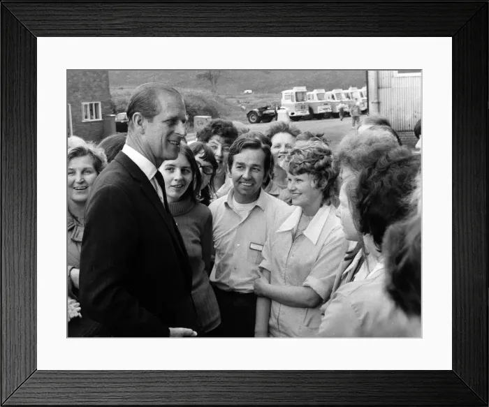 Framed Print : Prince Philip, Duke of Edinburgh visits British Vita, Middleton. 28th June 1972