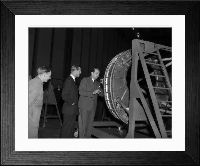 Framed Print : Prince Philip, Duke of Edinburgh visiting BAC, Bristol. 15th November 1957 Framed Print : Prince Philip, Duke of Edinburgh visiting BAC, Bristol. 15th November 1957